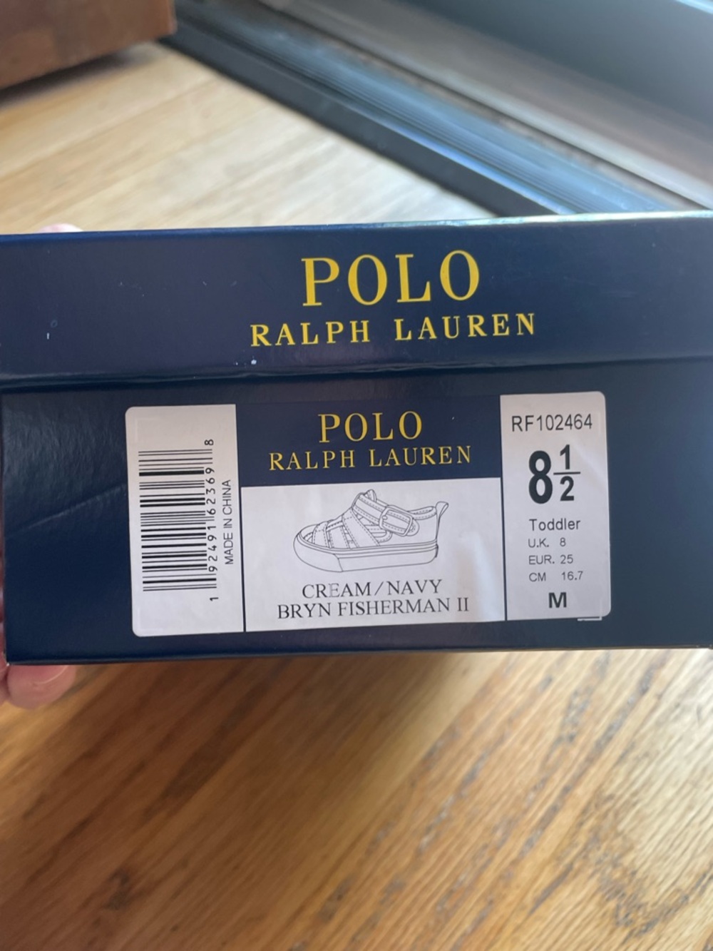 NWT Polo Ralph Lauren Bryn Fisherman II toddler sandals in a cream canvas 8.5 - Picture 5 of 5